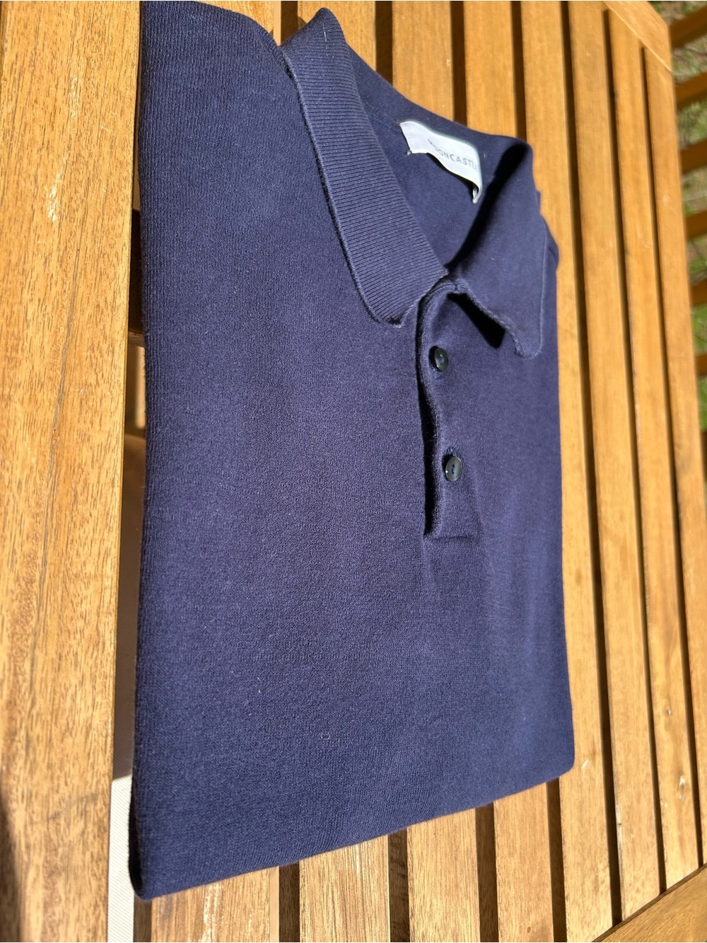 Men’s Mooncastle Japanese Knit men’s Navy Blue Polo (fits like US Medium)